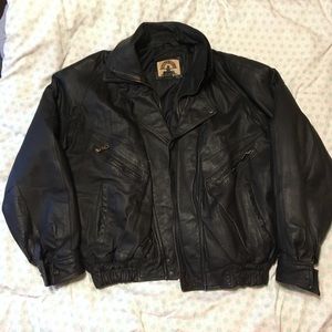 Leather Bomber Jacket